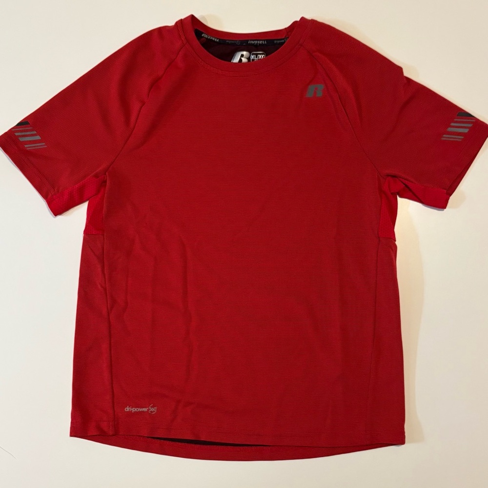 Russell Boys Athletic T-Shirt. Red Boys XL